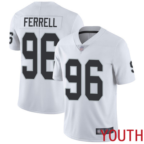Oakland Raiders Limited White Youth Clelin Ferrell Road Jersey NFL Football #96 Vapor Untouchable Jersey->youth nfl jersey->Youth Jersey